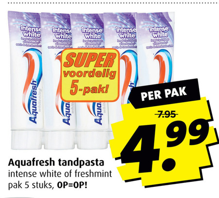 Aquafresh   tandpasta folder aanbieding bij  Boni - details