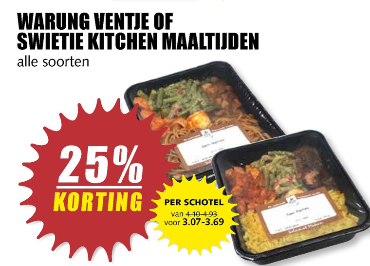 Swietie   surinaamse maaltijd, oosterse maaltijd folder aanbieding bij  MCD Supermarkt Basis - details