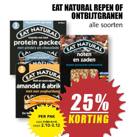 Eat Natural   mueslireep, cereals folder aanbieding bij  MCD Supermarkt Basis - details