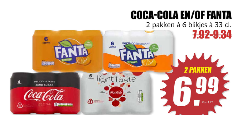 Fanta   frisdrank, cola folder aanbieding bij  MCD Supermarkt Basis - details