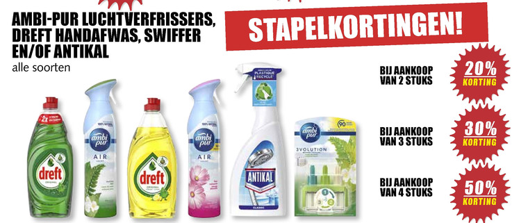 Dreft   afwasmiddel, luchtverfrisser folder aanbieding bij  MCD Supermarkt Basis - details