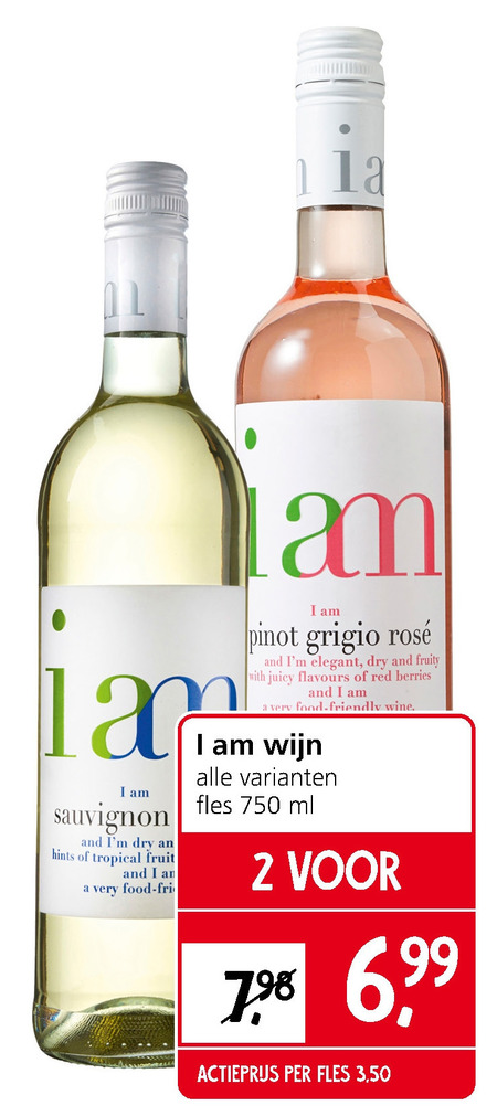 I Am   rode wijn, rose folder aanbieding bij  Jan Linders - details