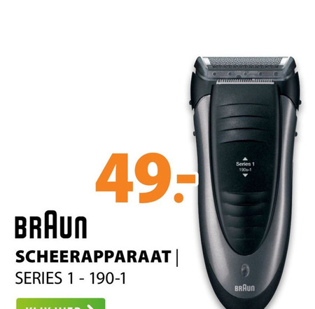 Braun   elektrisch scheerapparaat folder aanbieding bij  Expert - details