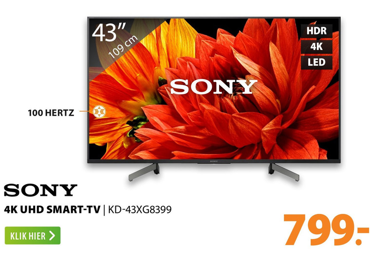 Sony   4k ultrahd televisies folder aanbieding bij  Expert - details