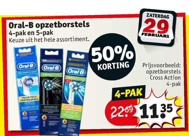 Braun Oral-B   opzetborstel folder aanbieding bij  Kruidvat - details