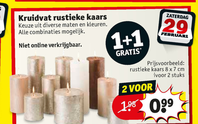 Kruidvat Huismerk   rustieke kaarsen folder aanbieding bij  Kruidvat - details