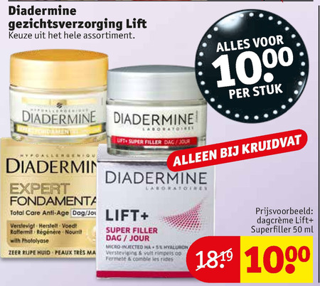 Diadermine   dagcreme, nachtcreme folder aanbieding bij  Kruidvat - details