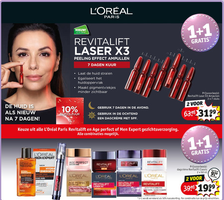 L Oreal   dagcreme, nachtcreme folder aanbieding bij  Kruidvat - details