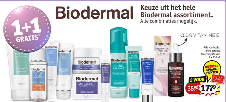 Biodermal   dagcreme, anti-rimpel creme folder aanbieding bij  Kruidvat - details