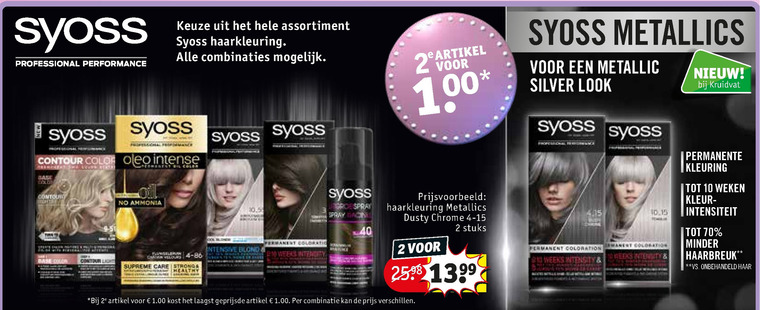 Syoss   haarkleuring folder aanbieding bij  Kruidvat - details