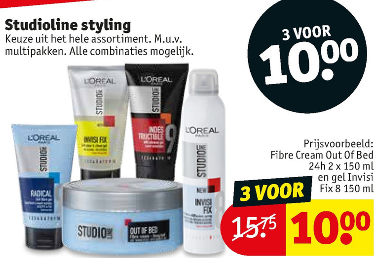 Studio Line   hairspray, haargel folder aanbieding bij  Kruidvat - details