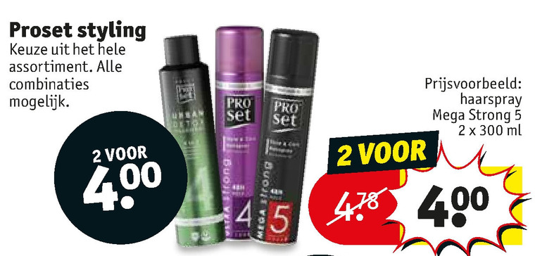 ProSet   hairspray folder aanbieding bij  Kruidvat - details