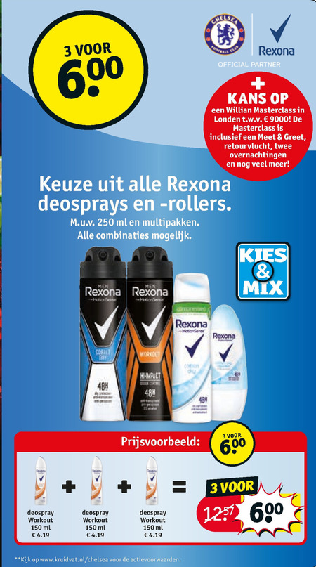 Rexona   deodorant folder aanbieding bij  Kruidvat - details