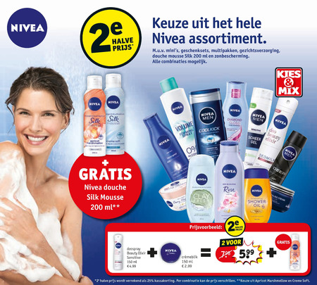 Nivea   shampoo, scheerschuim folder aanbieding bij  Kruidvat - details