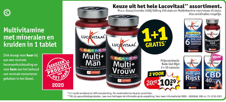 Lucovitaal   voedingssupplement folder aanbieding bij  Kruidvat - details