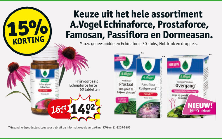 A Vogel   voedingssupplement folder aanbieding bij  Kruidvat - details