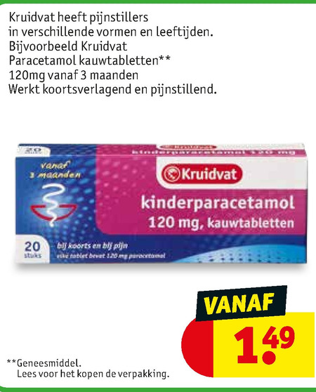 Kruidvat Huismerk   paracetamol folder aanbieding bij  Kruidvat - details