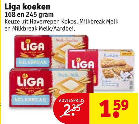 Liga   melkbiscuit, fruitbiscuit folder aanbieding bij  Kruidvat - details