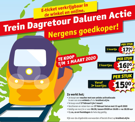 NS   treinkaartje folder aanbieding bij  Kruidvat - details