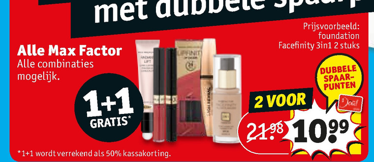 Max Factor   foundation, lipgloss folder aanbieding bij  Kruidvat - details