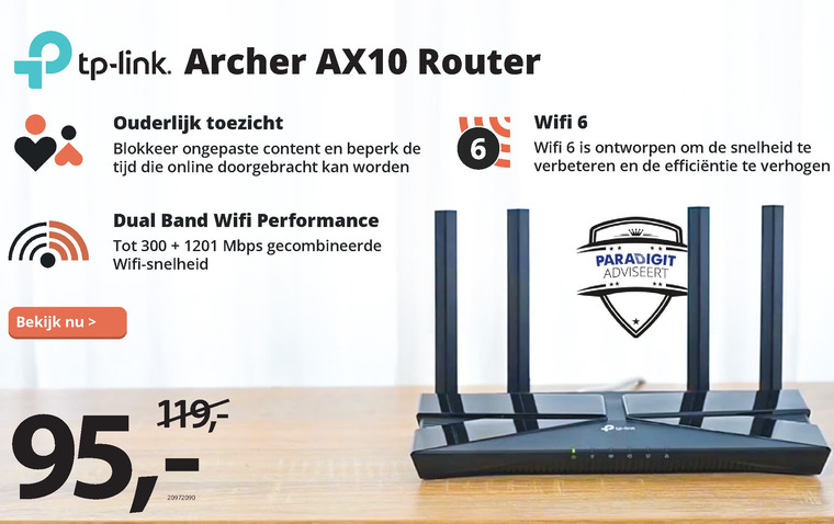 TP-Link   wireless router folder aanbieding bij  Paradigit - details