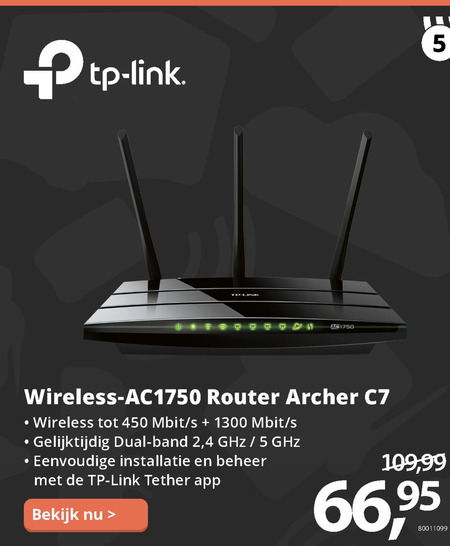 TP-Link   wireless router folder aanbieding bij  Paradigit - details