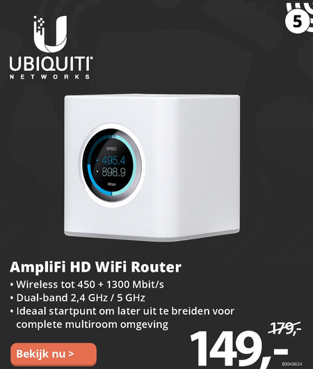 Ubiquiti   wireless router folder aanbieding bij  Paradigit - details