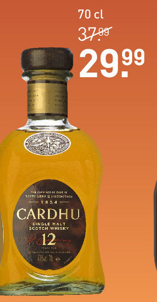 Cardhu   whisky folder aanbieding bij  Gall & Gall - details