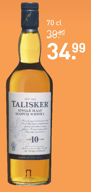 Talisker   whisky folder aanbieding bij  Gall & Gall - details