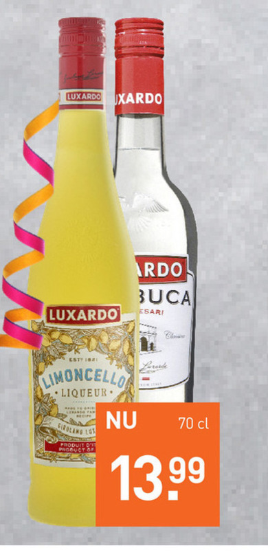 Luxardo   limoncello, sambuca folder aanbieding bij  Gall & Gall - details