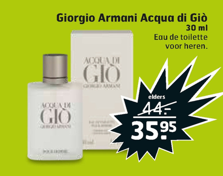 Giorgio Armani   eau de toilette folder aanbieding bij  Trekpleister - details