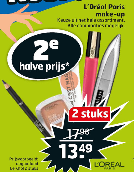 L Oreal   foundation, mascara folder aanbieding bij  Trekpleister - details