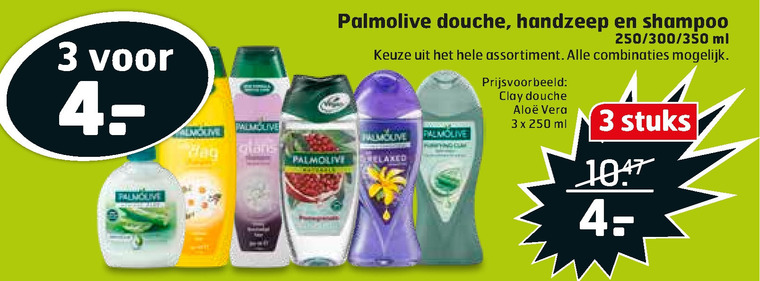 Palmolive   shampoo, handzeep folder aanbieding bij  Trekpleister - details