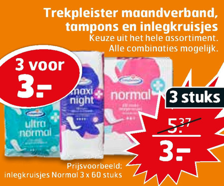 Trekpleister Huismerk   inlegkruisjes, maandverband folder aanbieding bij  Trekpleister - details