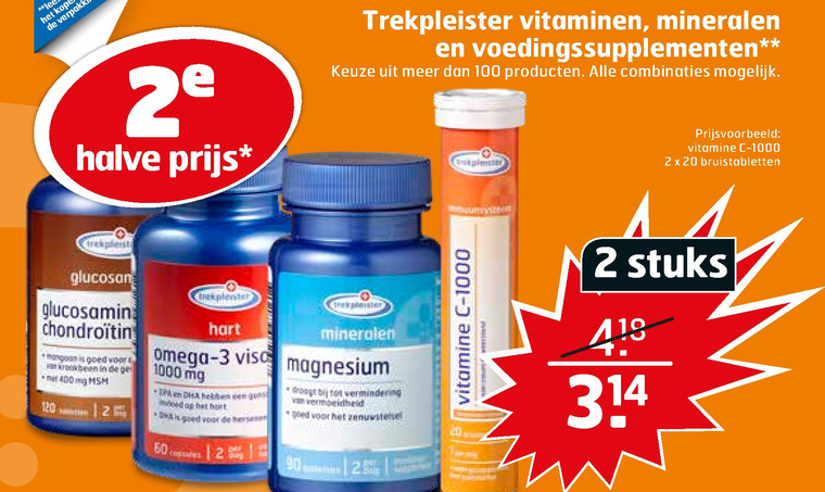 Trekpleister Huismerk   vitamine, voedingssupplement folder aanbieding bij  Trekpleister - details