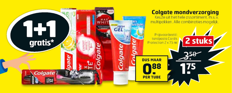 Colgate   tandpasta, tandenborstel folder aanbieding bij  Trekpleister - details