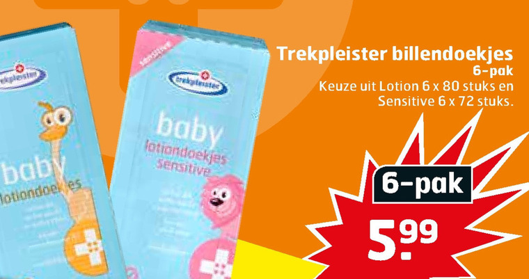 Trekpleister Huismerk   billendoekjes folder aanbieding bij  Trekpleister - details