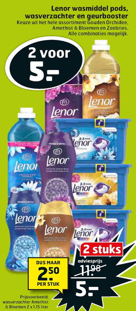 Lenor   wasmiddel, wasverzachter folder aanbieding bij  Trekpleister - details