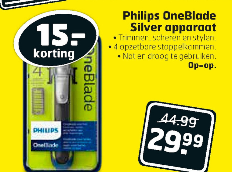 Philips   elektrisch scheerapparaat folder aanbieding bij  Trekpleister - details