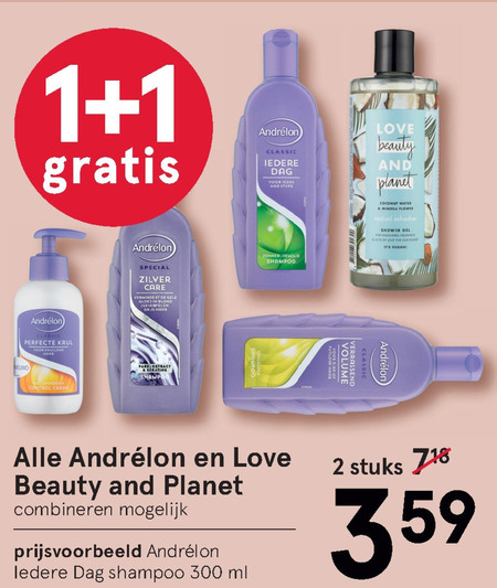 Andrelon   douchegel, conditioner folder aanbieding bij  Etos - details