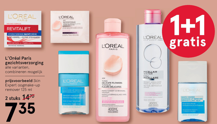 L Oreal   gezichtsreiniging, reinigingslotion folder aanbieding bij  Etos - details