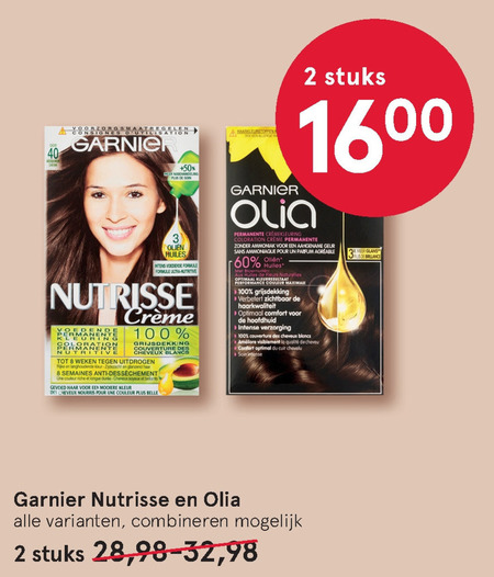 Garnier Nutrisse   haarkleuring folder aanbieding bij  Etos - details