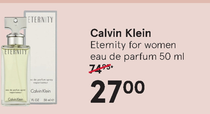 Calvin Klein   eau de toilette folder aanbieding bij  Etos - details