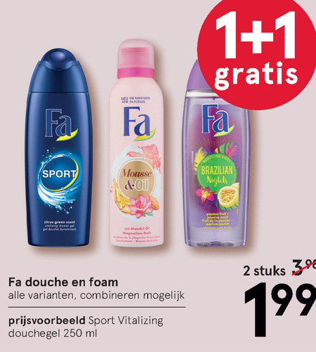 Fa   douchegel folder aanbieding bij  Etos - details