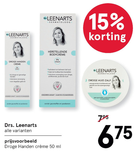 Drs Leenarts   gezichtsverzorging, dagcreme folder aanbieding bij  Etos - details