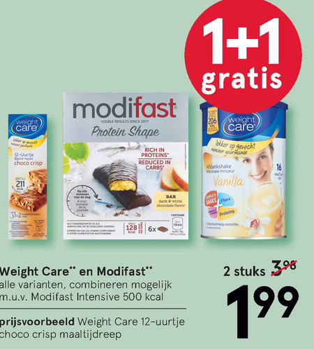 Modifast   afslankmaaltijd folder aanbieding bij  Etos - details