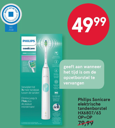 Philips   electrische tandenborstel folder aanbieding bij  Etos - details