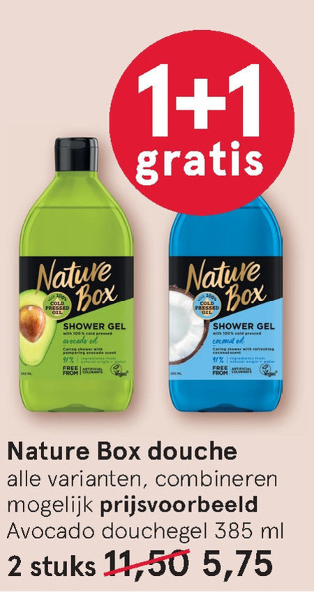 Nature Box   douchegel folder aanbieding bij  Etos - details