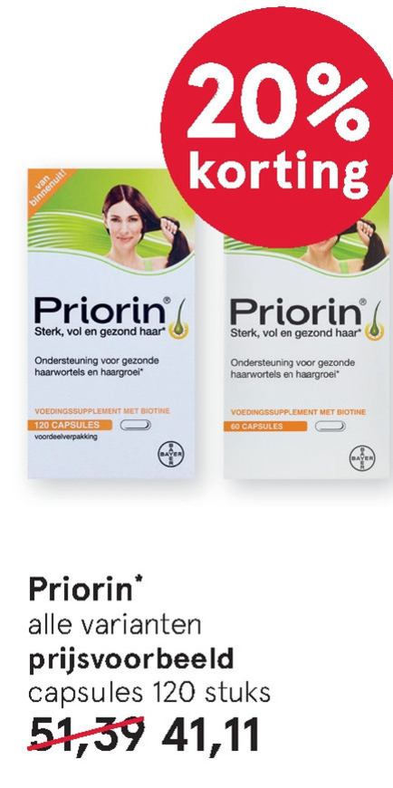 Priorin   voedingssupplement folder aanbieding bij  Etos - details