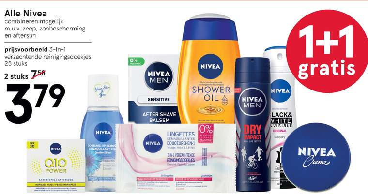 Nivea   reinigingslotion, douchegel folder aanbieding bij  Etos - details